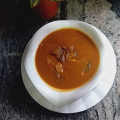 A picture of Sweet potato curry soup.