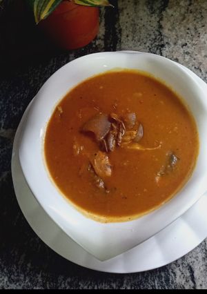 A picture of Sweet potato curry soup.