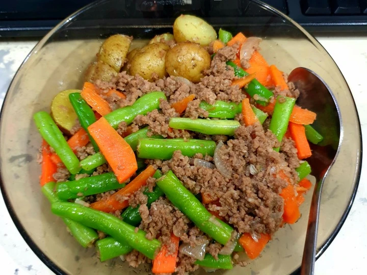 Langkah Mudah untuk Membikin Resep Tumis Sayuran Daging Cincang yang Uenak Anti Ribet, Sempurna