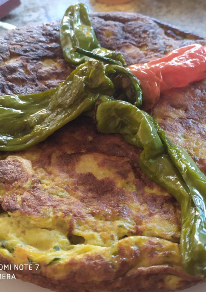 Una foto de Tortilla y verduras