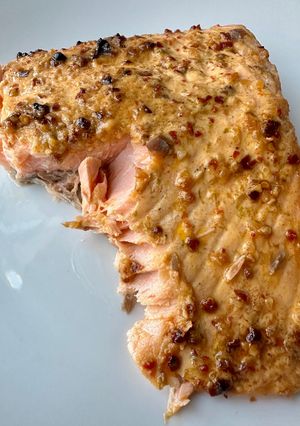 A picture of Chile Crisp and Honey Roasted Salmon.