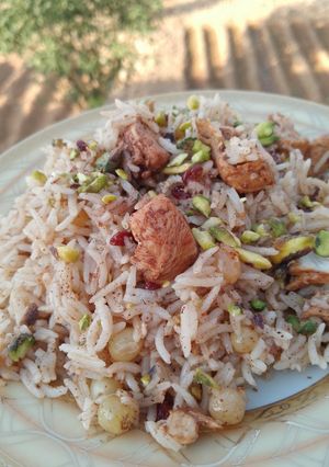 صورة لوصفة رز على طاووق