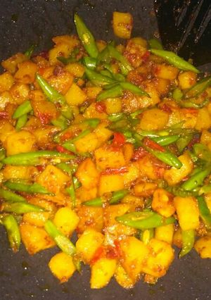 Foto resep Sambal goreng buncis kentang