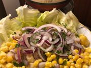 Una foto de ceviche lenguado