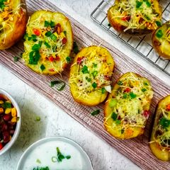 A picture of Mexican Potato Boats.
