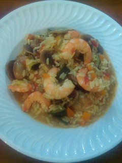 Una foto de Arroz caldoso tierra y mar