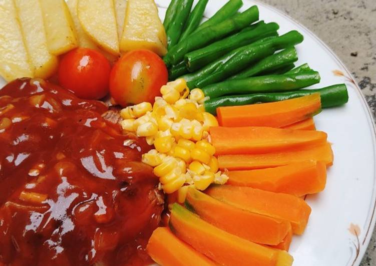 Resep Beef Steak with Barbeque Sauce Anti Gagal