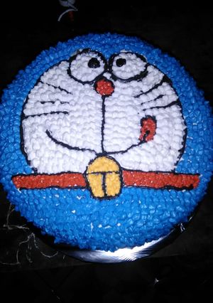 Foto resep Cake ultah doraemon perdana(brownies Ny.liem)