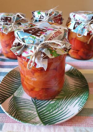 Sült paprika télire recept fotója
