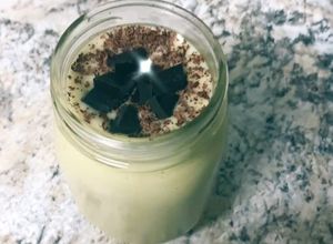 Una foto de Batido post workout! Con palta y banana!