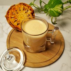 A picture of Bael sharbat/Wood apple drink.