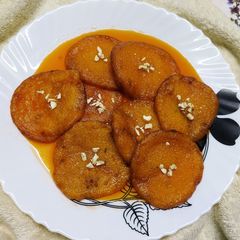 A picture of Orange Malpua.