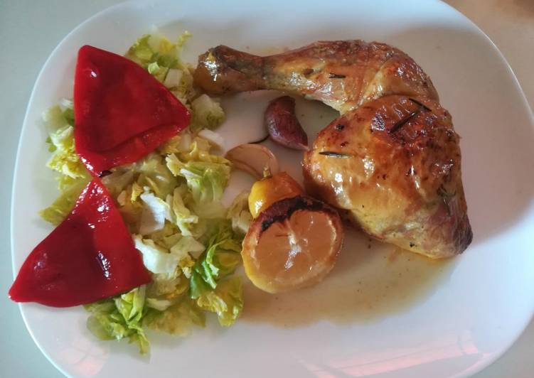 Cuartos de pollo a la cerveza