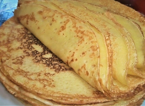 Фото Рецепт блинчиков на воде без молока: тонкие и вкусные.