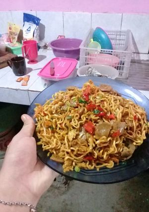 Foto resep Mie telor bakso pedas endolsss