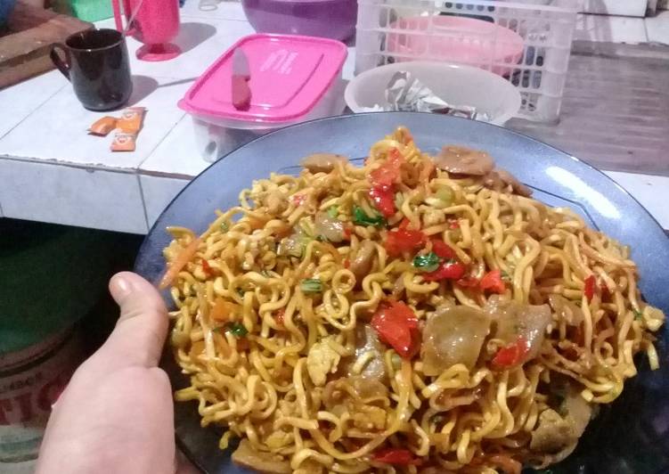 Resep Mie telor bakso pedas endolsss, Lezat