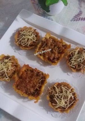 صورة لوصفة مملحات بزوائد ورق البسطيلة 😉😋