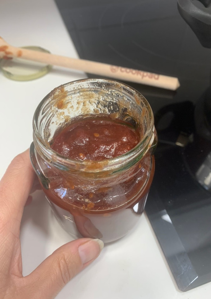 Una foto de Mermelada de tomate rápida casi sin azúcar (apenas 10 %)
