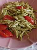 Trofie with Pesto and Cherry Tomatoes