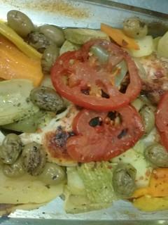 A picture of Chicken with vegestables.