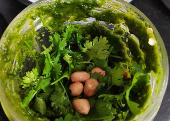 Fresh, Serving Recipe Peanut Coriander Chutney Yummy