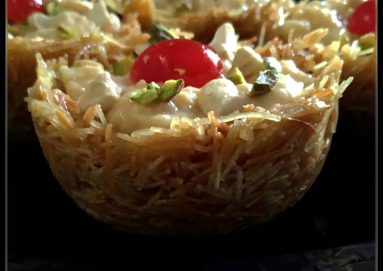 Simple Way to Prepare Any-night-of-the-week Sevai Katori with Rabri
