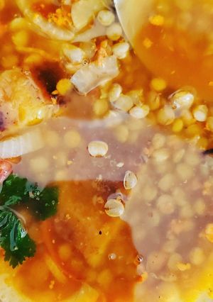 Una foto de Sopa de lentejas con chorizo
