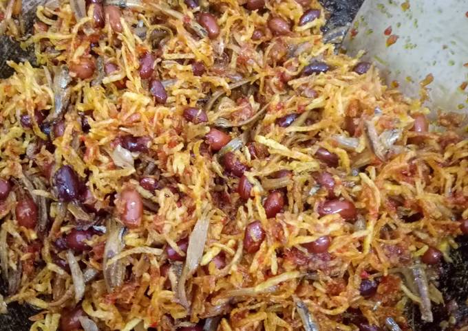 Resep Teri kentang kacang kering yang Menggugah Selera