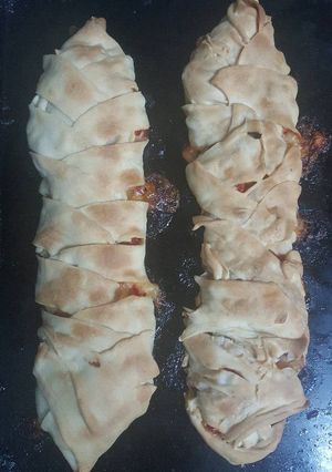 Una foto de Trenza de jamón y vegetales