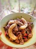 Timun tua bercuka goreng hati dan hempedal ayam
