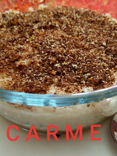 Una foto de Arroz con leche con melindros al moscatel