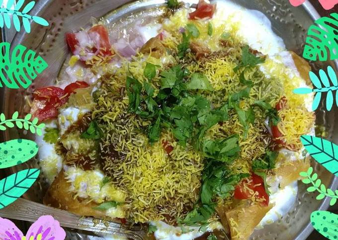 Simple Way to Make Any-night-of-the-week Dahi Samosa chat