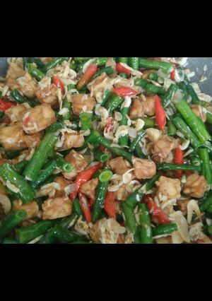 Foto resep Tumis Kacang Panjang Udang Rebon ❤