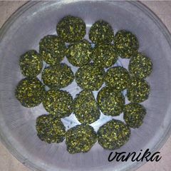 A picture of Black sesame seeds ladoo.