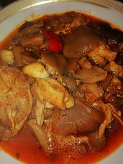 Laska gomba pörkölt, csirke hússal recept fotója