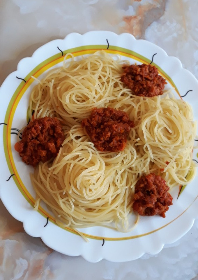 عکسی از دستور اسپاگتی
