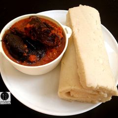 Pounded yam A picture of Pounded yam.
