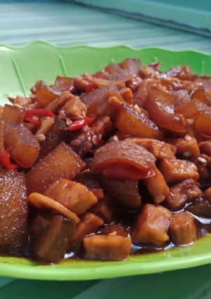 Foto resep Tempe kikil kecap pedas