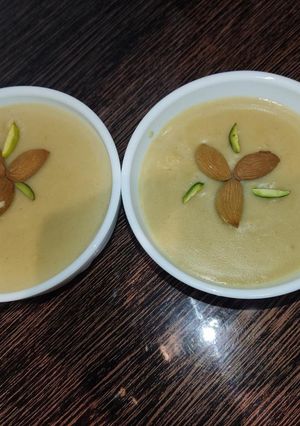 عکسی از دستور فرنی با آرد نخودچی