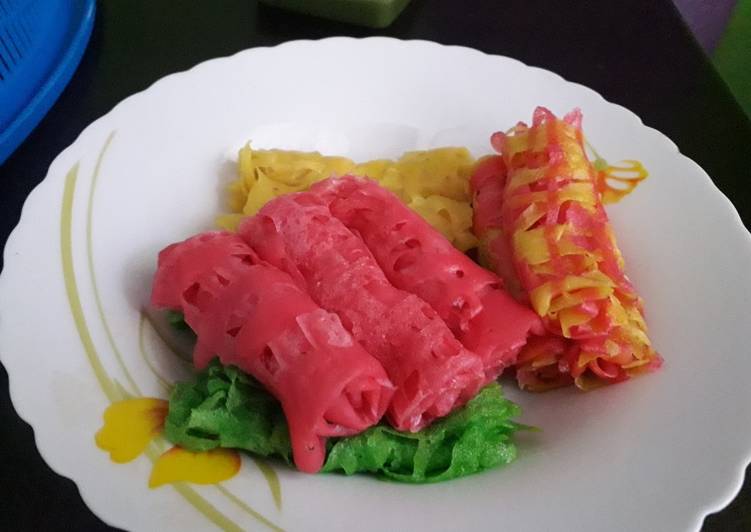 Arahan Memasak Roti jala butter pelangi yang Murah