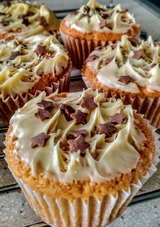 Una foto de Cupcakes de chocolate blanco🍫