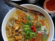 A picture of cilantro noodle soup