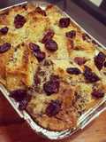 Orange Cranberries Bread Pudding