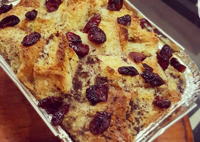 Orange Cranberries Bread Pudding