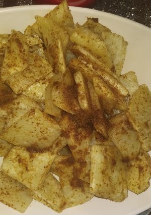 A picture of Kuli kuli fried yam.