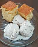 Fluffy Cake with bananas ice cream #mycookbook