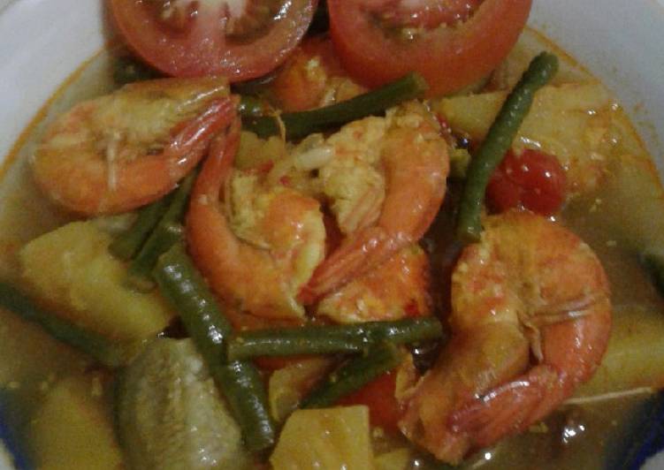 Masak mangut udang peci