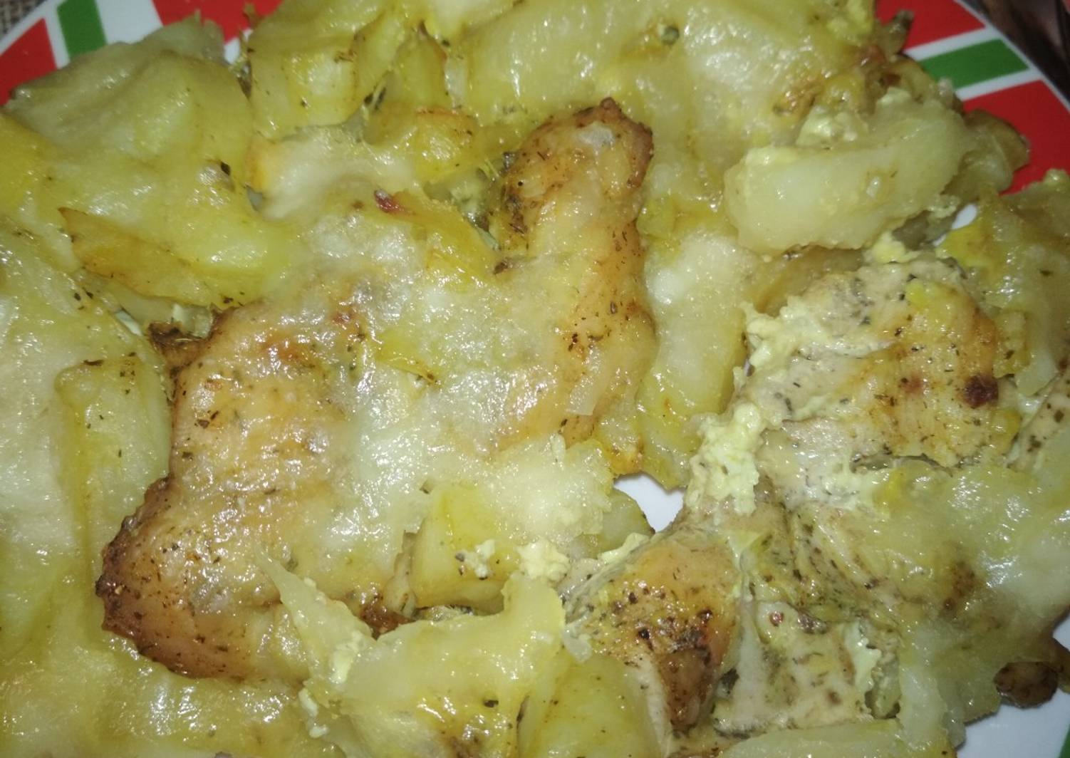 Картофель с филе курицы