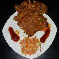 A picture of Pav bhaji paratha.