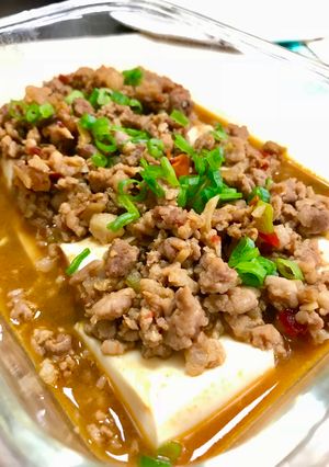 豆腐蒸肉末 的食譜成品照片